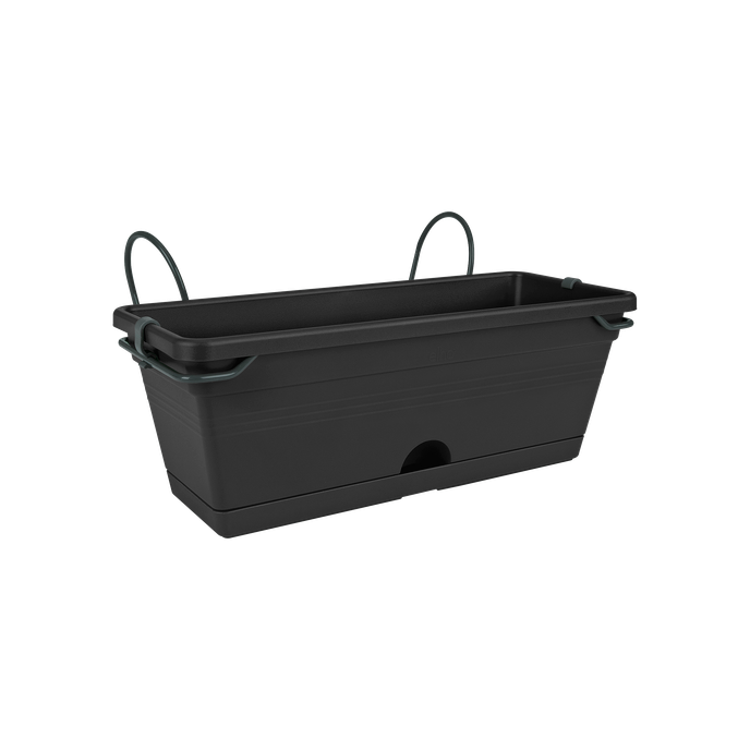 green basics balkonbak mini allin1 30cm living black